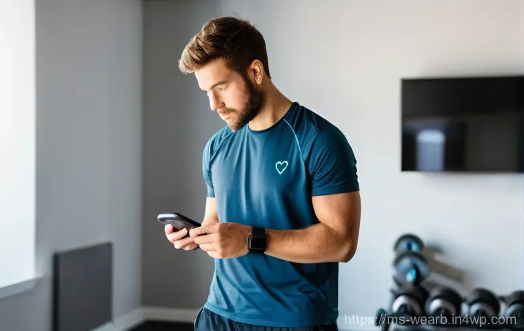 웨어러블 기기 연구의 윤리적 고려사항 - **Prompt:** A thoughtful young adult (male or female), dressed in a modest t-shirt and athletic shor...